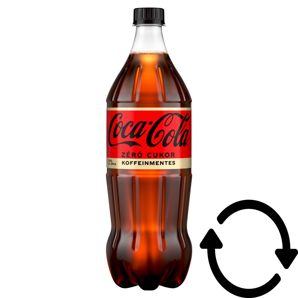 Coca-Cola Zero koffeinmentes, energiamentes szénsavas üdítőital édesítőszerekkel 1 l