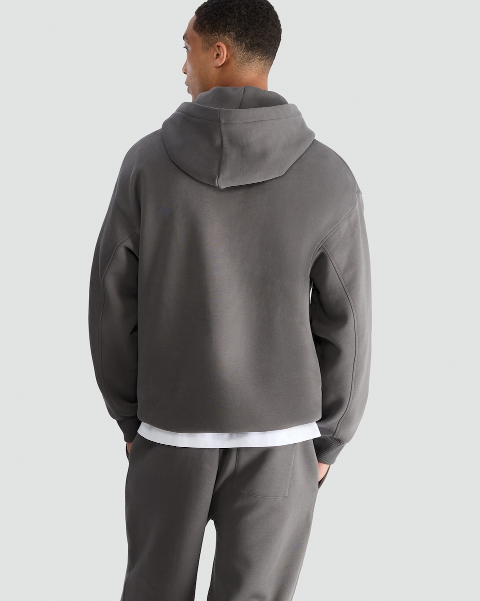 image 1 of F&F Heavyweight Kangaroo Pocket Oversized Hoodie in Grey