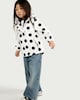 image 2 of F&F Girls Polka Dot Raincoat in Multi White