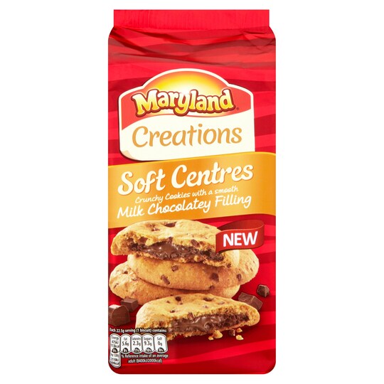 Maryland Soft Centres Milk Chocolate 180G Tesco Groceries