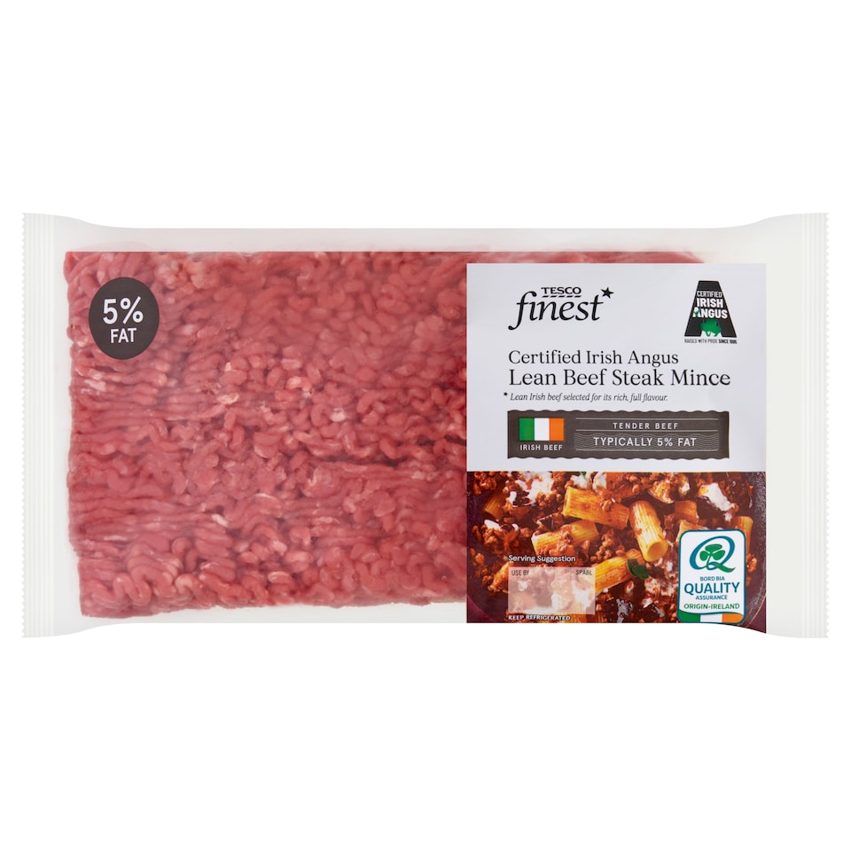 Tesco Finest Certified Irish Angus Lean Beef Steak Mince 750g