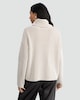 image 3 of F&F Ribbed Cotton Rich Two Tone Roll Neck Jumper in Neutral
