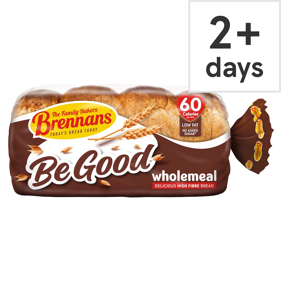 Brennans Be Good Wholemeal High Fibre Bread 600g