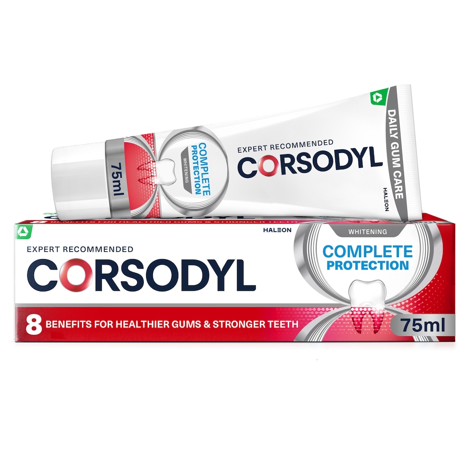 image 1 of Corsodyl Complete Protection Gum Care Toothpaste Whitening 75ml