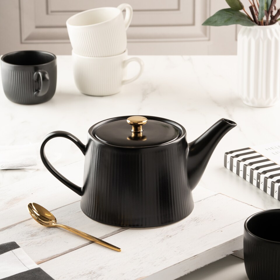 image 1 of Style Sisters Black Teapot