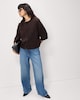 image 2 of F&F Knitted 3/4 Sleeve Cardigan in Chocolate