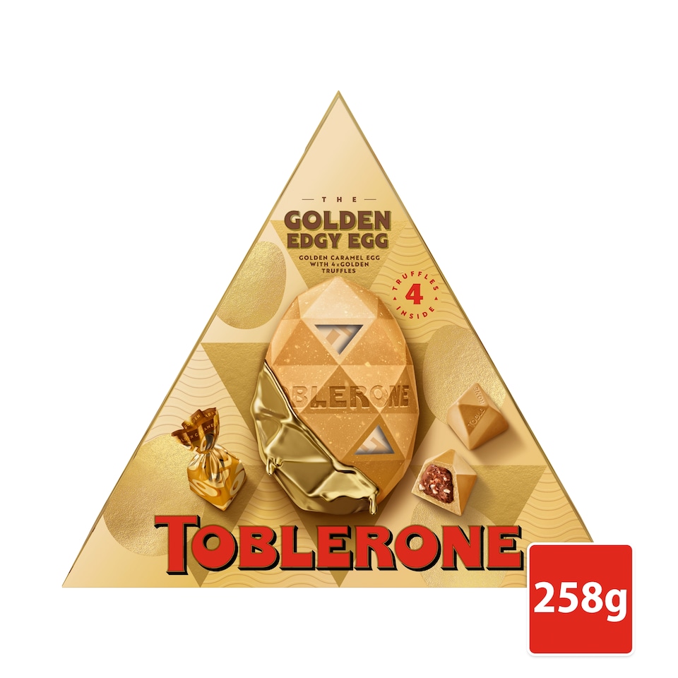 Toblerone Golden Edgy Egg with Golden Truffles 258g