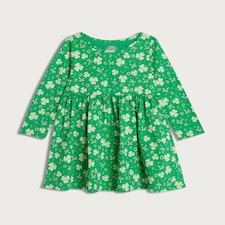 F&F Girls Pure Cotton St Patrick’s Day Long Sleeved Dress in Green