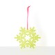 image 2 of Paperchase Neon Christmas Hanging Snowflake Decoration - Yellow