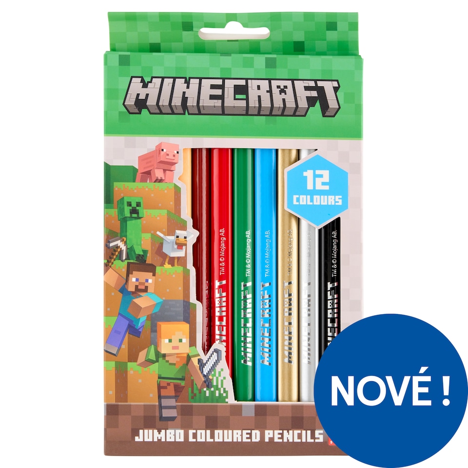 Minecraft Jumbo pastelky 12 ks