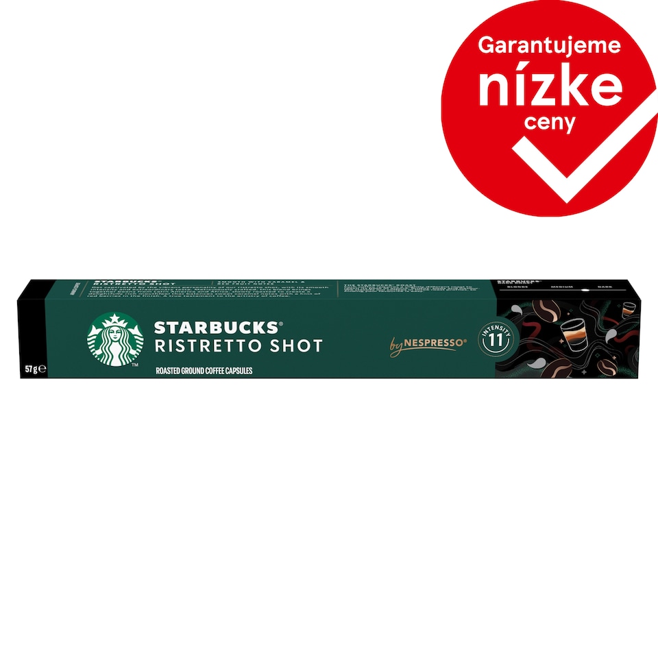 STARBUCKS RISTRETTO SHOT by NESPRESSO Dark roast Kávové kapsuly, 10 kapsúl v balení