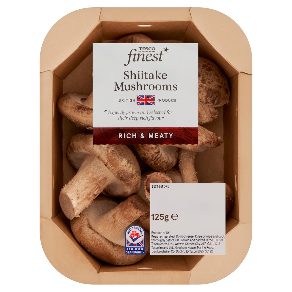 Tesco Finest Shiitake Mushrooms 125G