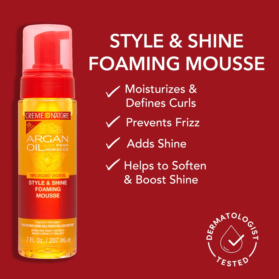 image 1 of Creme Of Nature Argan Oil Foaming Mousse 207Ml