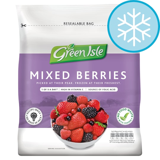 Green Isle Mixed Berries 375G Tesco Groceries