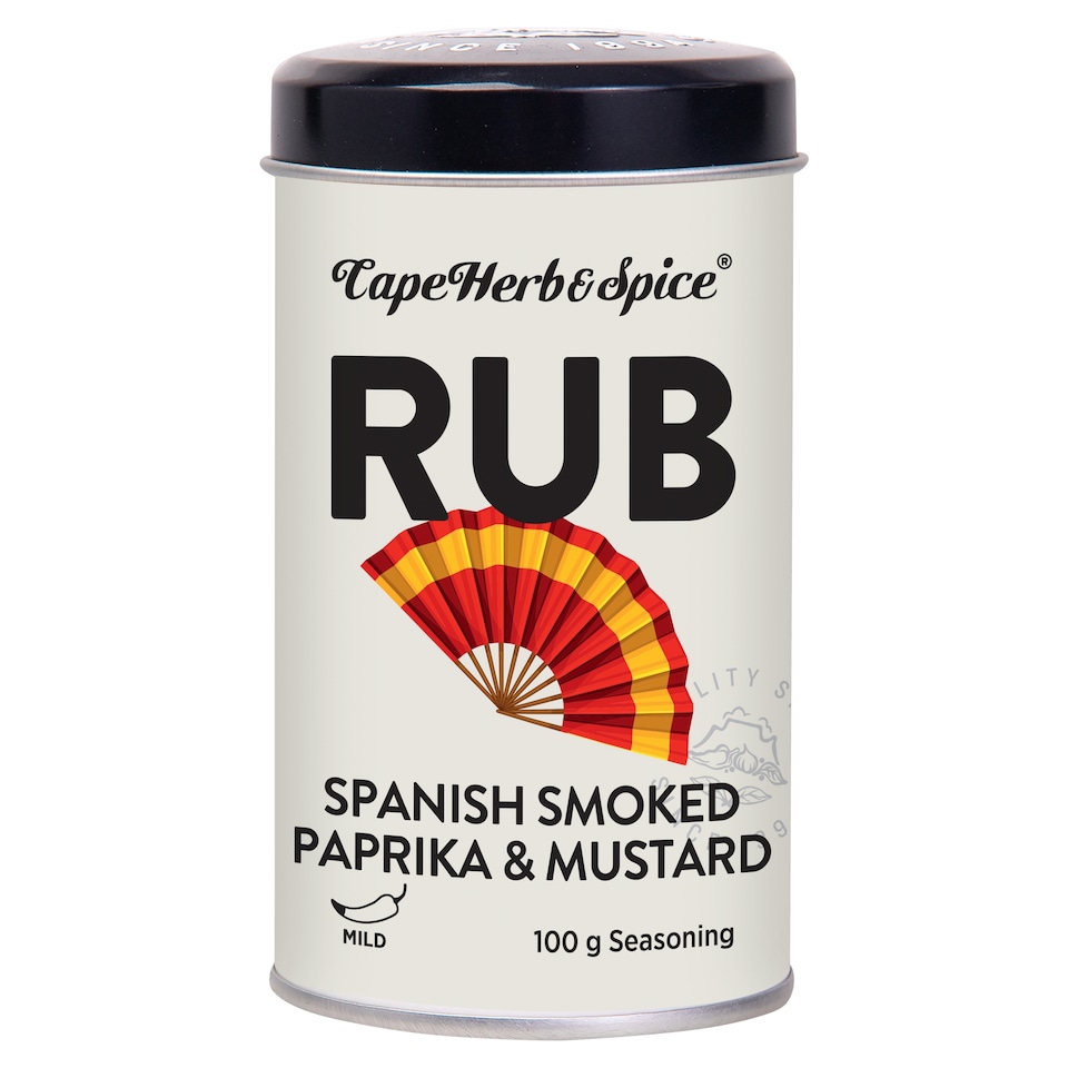image 1 of Cape Herb & Spice Rub Spanish Smoked Paprika & Mustard Seasoning 100g
