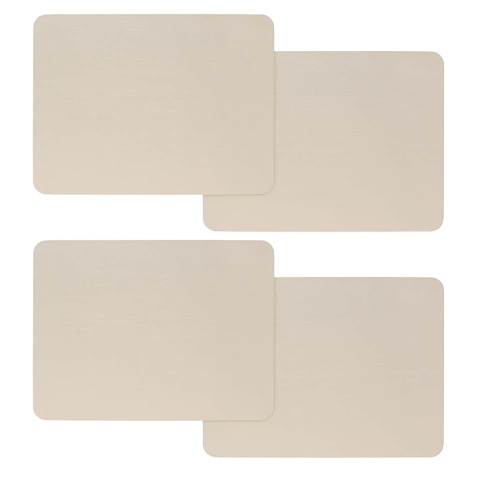 image 1 of F&F Home Cream Wooden Placemat 4 Pack 