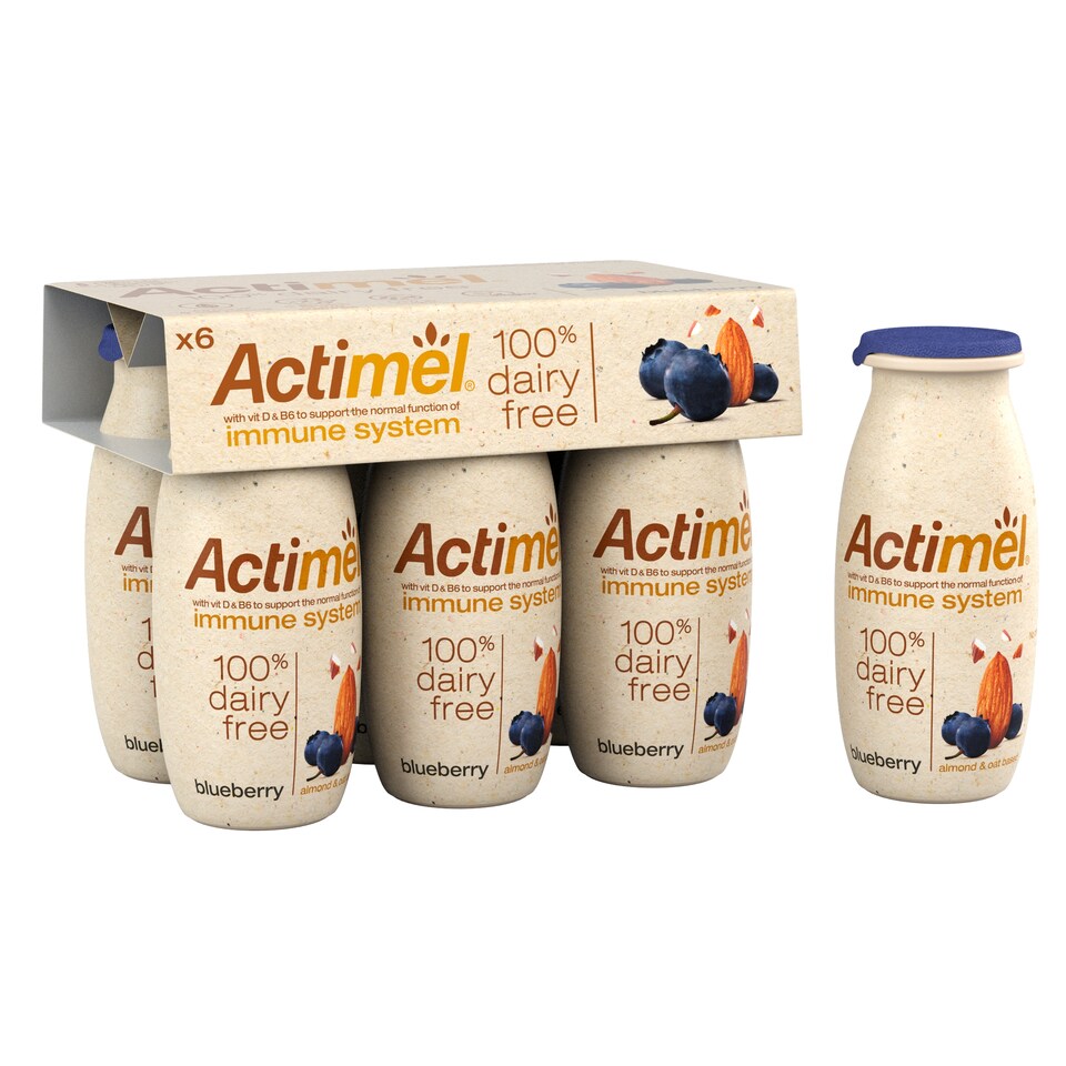 image 1 of Actimel Dairy Free Blueberry Yoghurt Drink Alternative 6x100g
