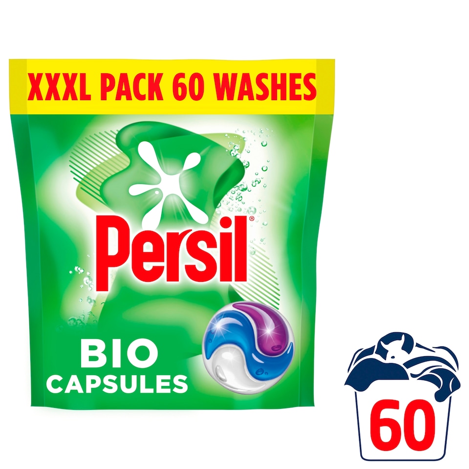 image 1 of Persil Bio 3 in 1 Laundry Detergent Capsules 60wash 1266g