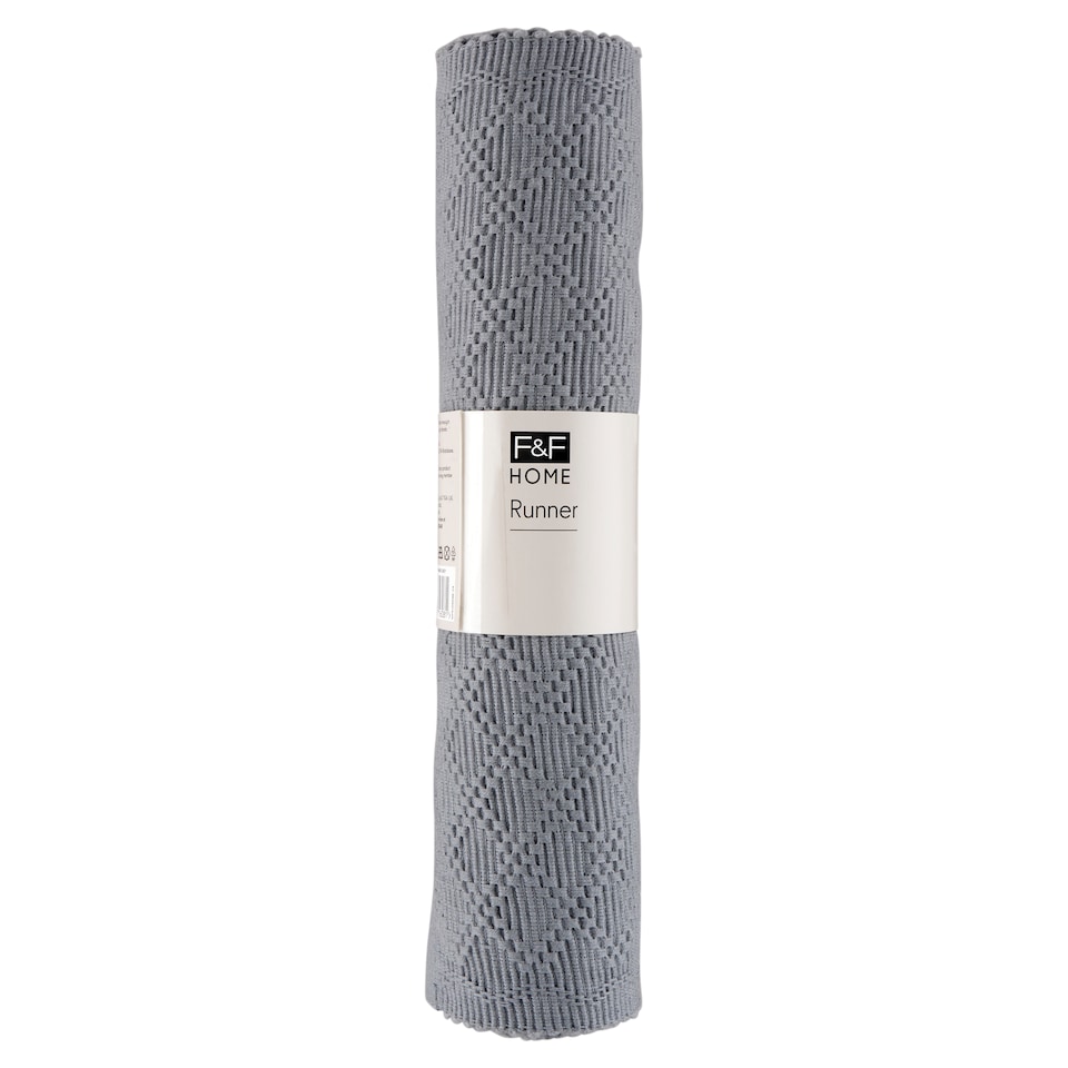 F&F Home Runner Grey 33 x 180 cm