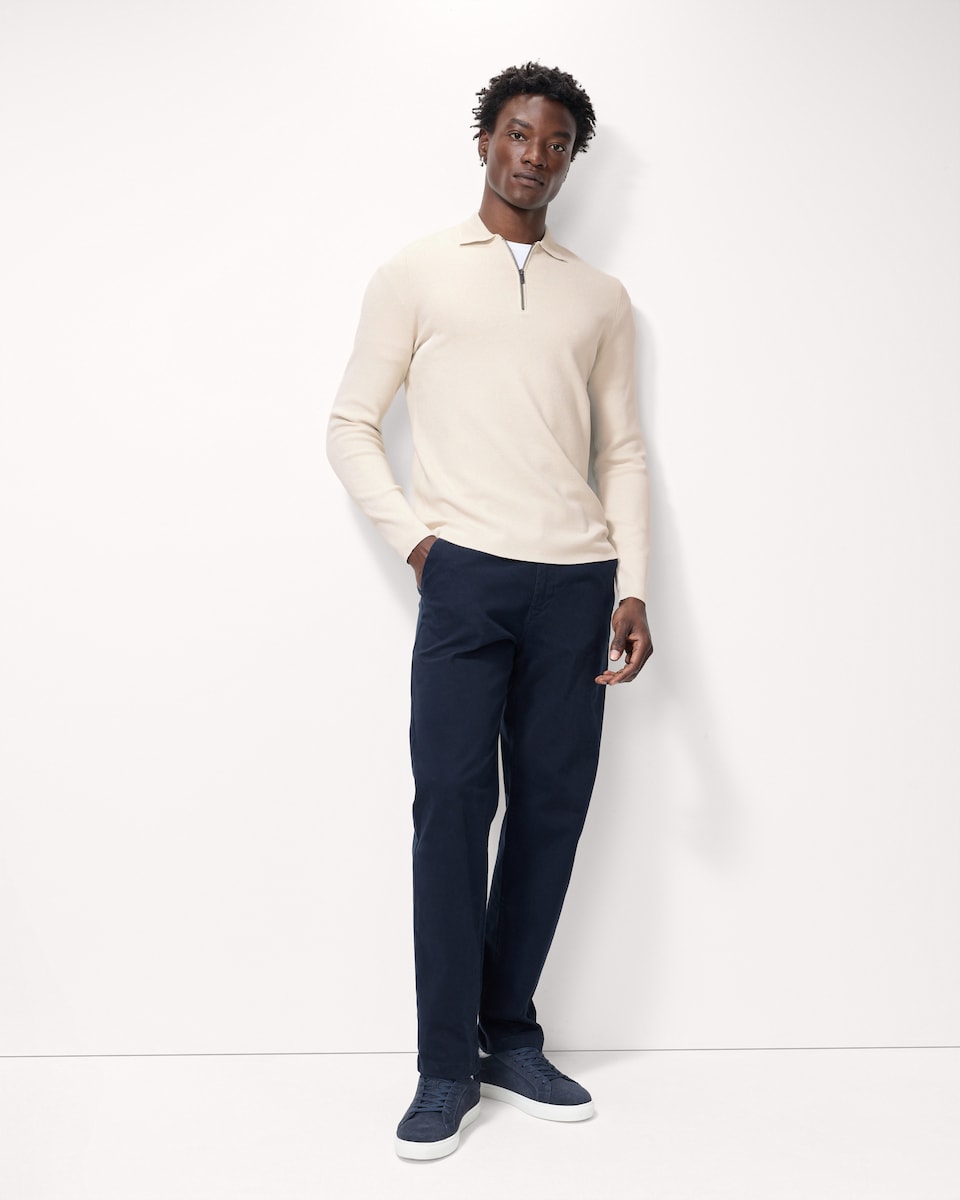 image 1 of F&F Half Zip Jumper in Ecru