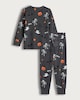 image 2 of F&F Unisex Pure Cotton Glow in the Dark Halloween Print Pyjama Set in Multi