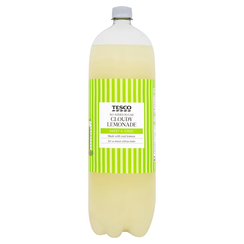Tesco No Added Sugar Cloudy Lemonade 2 Litre Bottle