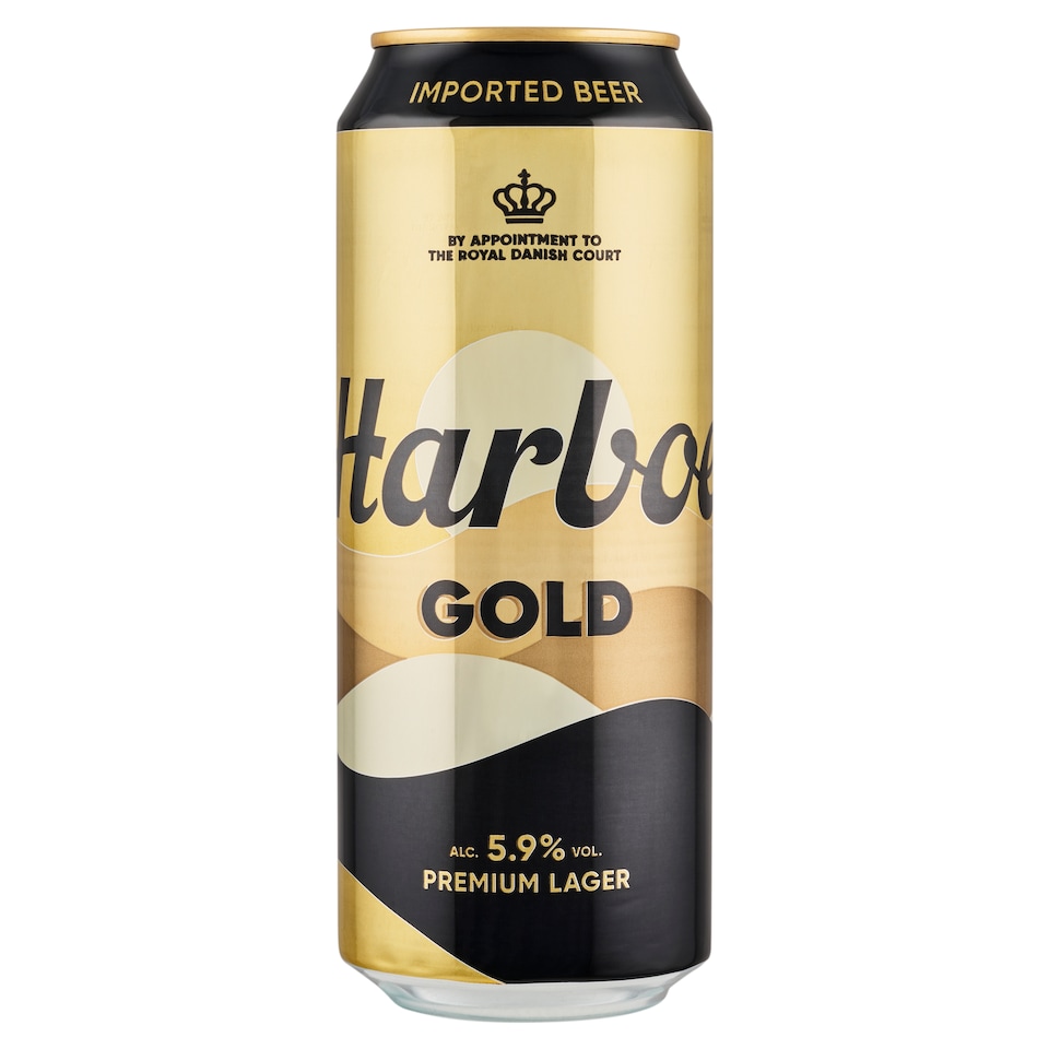 image 1 of Harboe Gold Premium Lager Light Beer 0.5 L