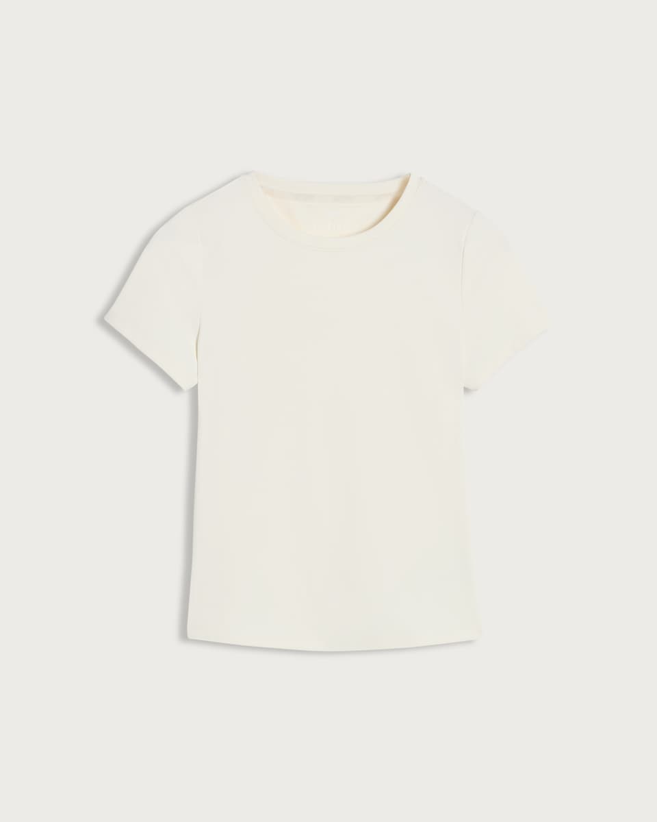 image 1 of F&F Active EVERYHOUR Short Sleeved T-Shirt in Cream