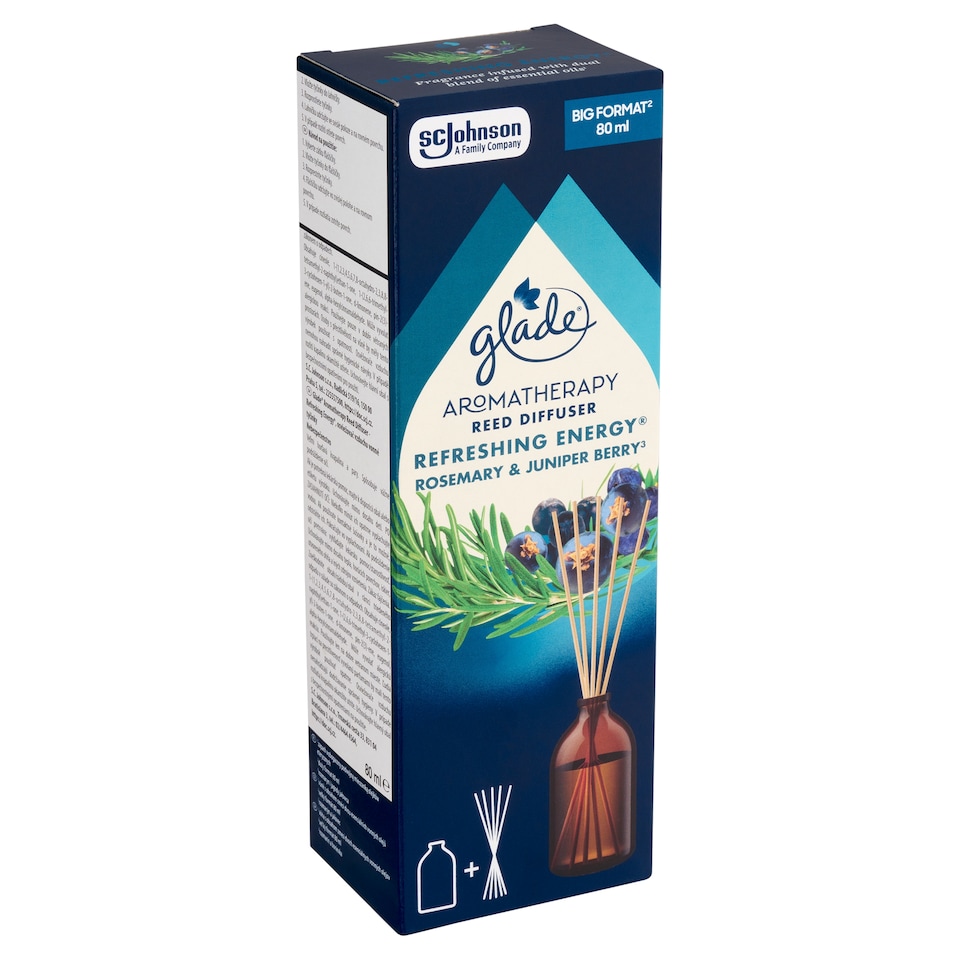 Obrázek 1 pro produkt Glade Aromatherapy Refreshing Energy osvěžovač vzduchu vonné tyčinky 80ml