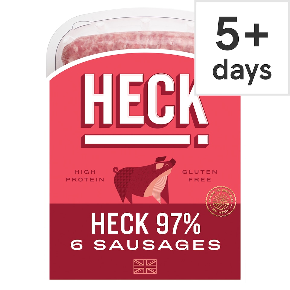 image 1 of Heck 6 97% Pork Sausages 400G