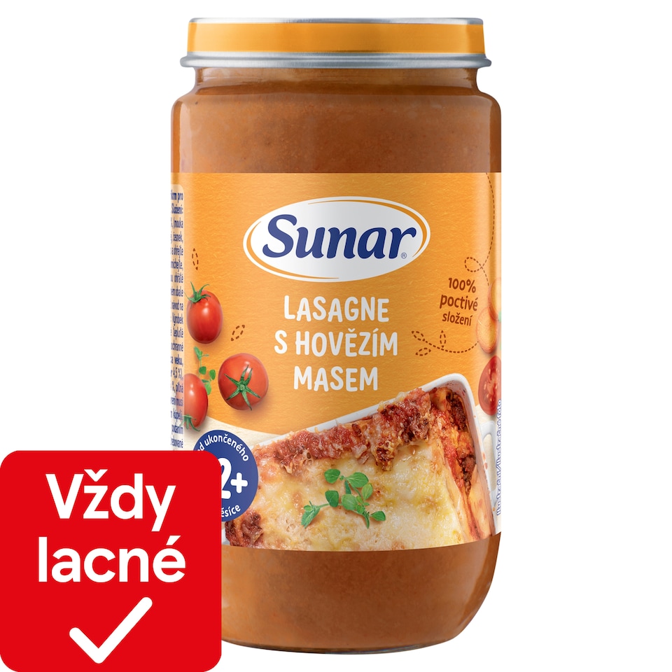 obrázok 1 z Sunar príkrm lasagne s hovädzím mäsom 12m+, 235 g