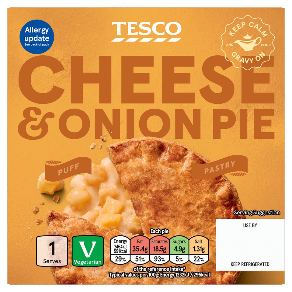 Tesco Cheese & Onion Pie 200g