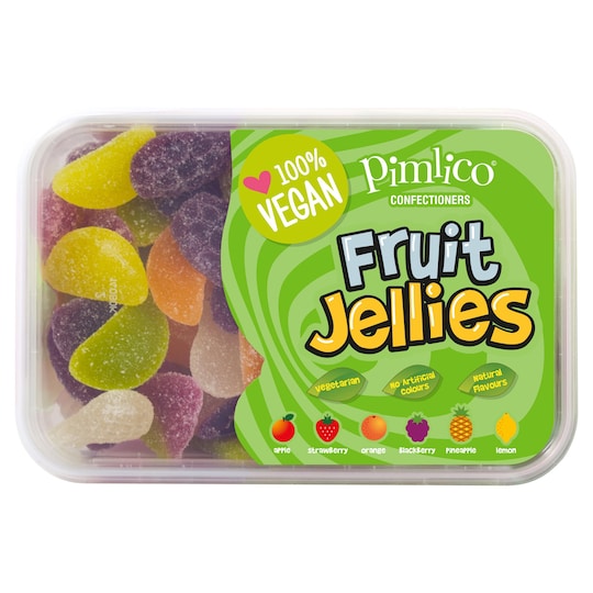 Pimlico Vegetarian Fizzy Fruit Flavoured Jelly Sweets 450G Tesco