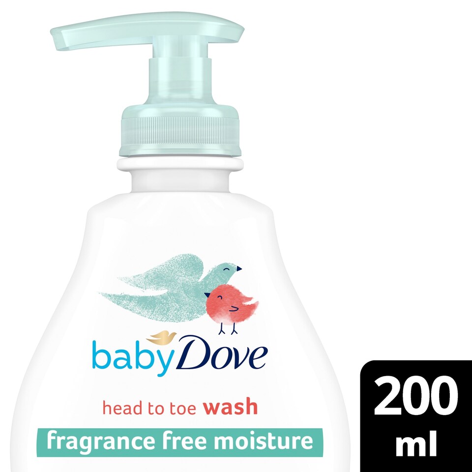 image 1 of Baby Dove Sensitive Moisture Fragrance Free Head To Toe Wash 200Ml
