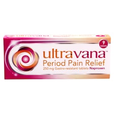 Ultravana Period Pain Relief 250mg 9 Tablets