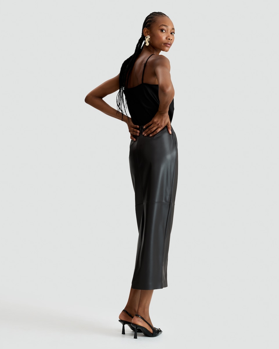 image 1 of The F&F Edit Double Pleat Check Wide Leg Trousers in Brown