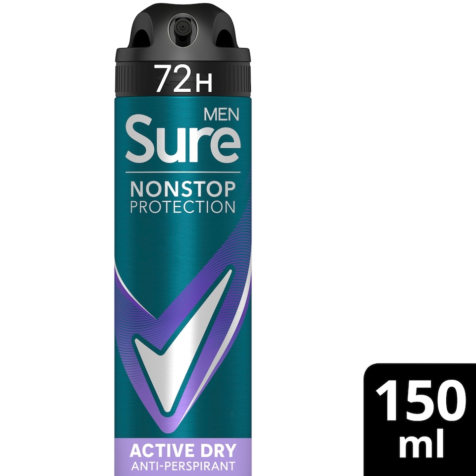 image 1 of Sure Men Active Dry 48h Antiperspirant Deodorant 150ml