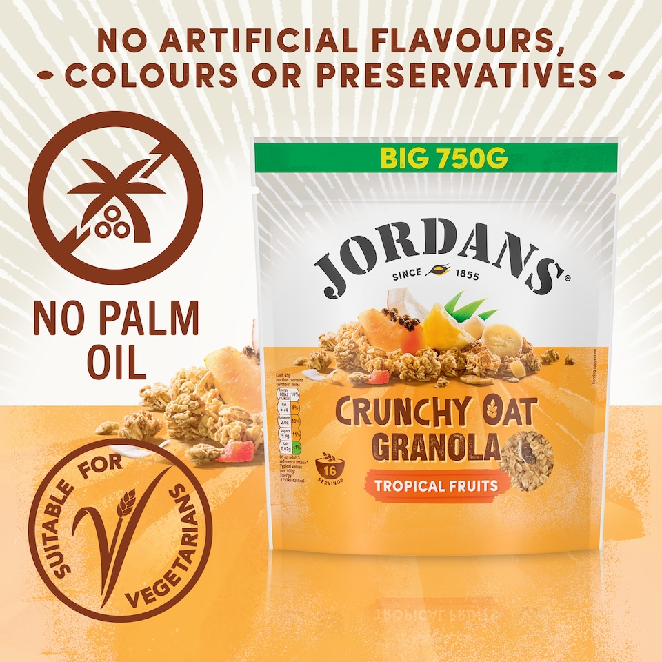 image 1 of Jordans Crunchy Oat Granola - Tropical Fruits 750g