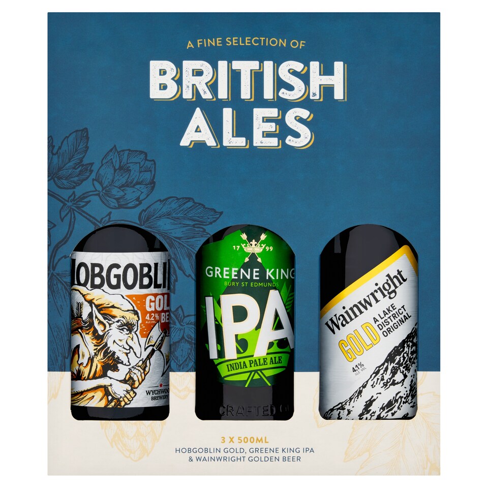 British Ales Selection Gift Set 3 X 500Ml