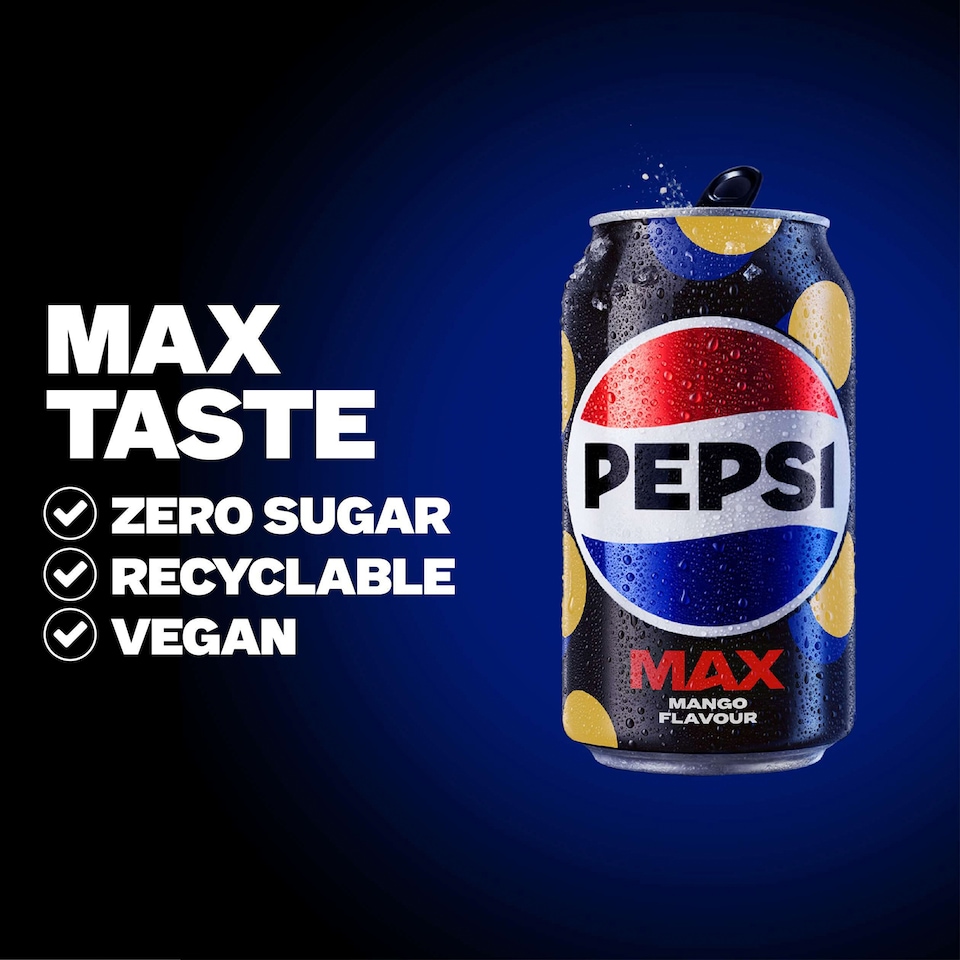 image 1 of Pepsi Max No Sugar Mango 24 X 330Ml