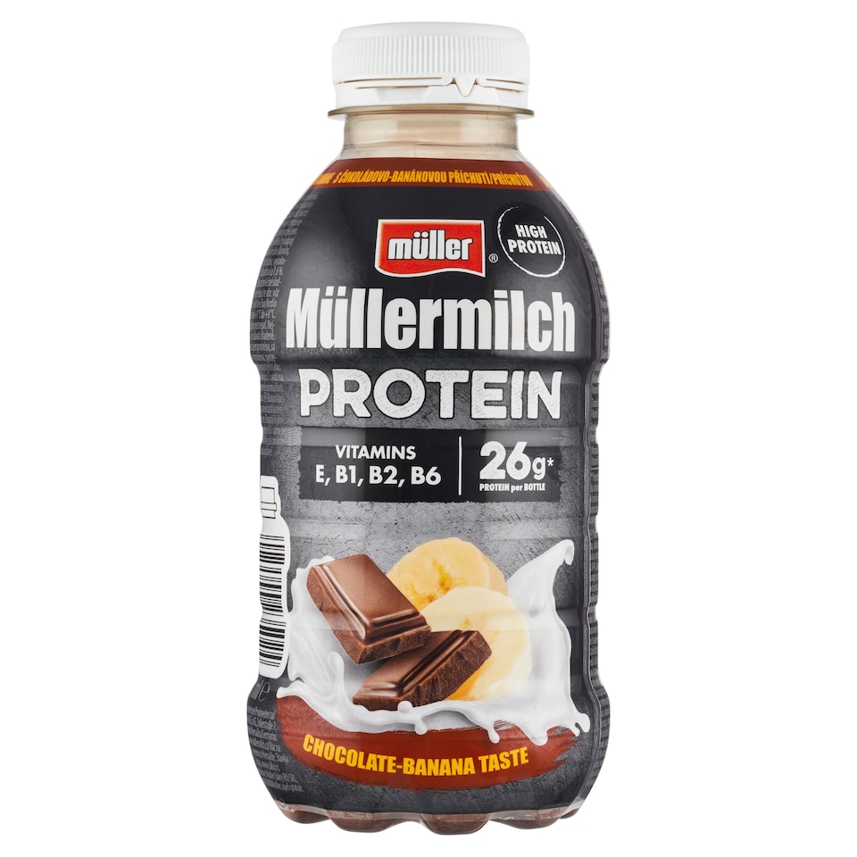 Obrázek 1 pro produkt Müller Müllermilch Protein mléčný nápoj s čokoládovo-banánovou příchutí 400g