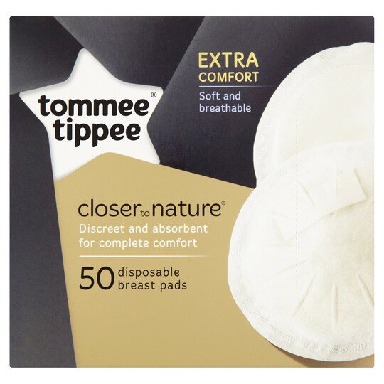 Tommee Tippee Closer To Nature Disposable Breast Pads X50 Tesco Groceries