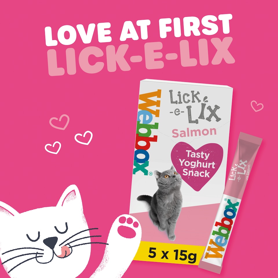 image 1 of Webbox Lick-e-Lix Cat Treats - Salmon 5 x 15g