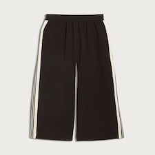 F&F Side Stripe Wide Leg Trousers in Brown