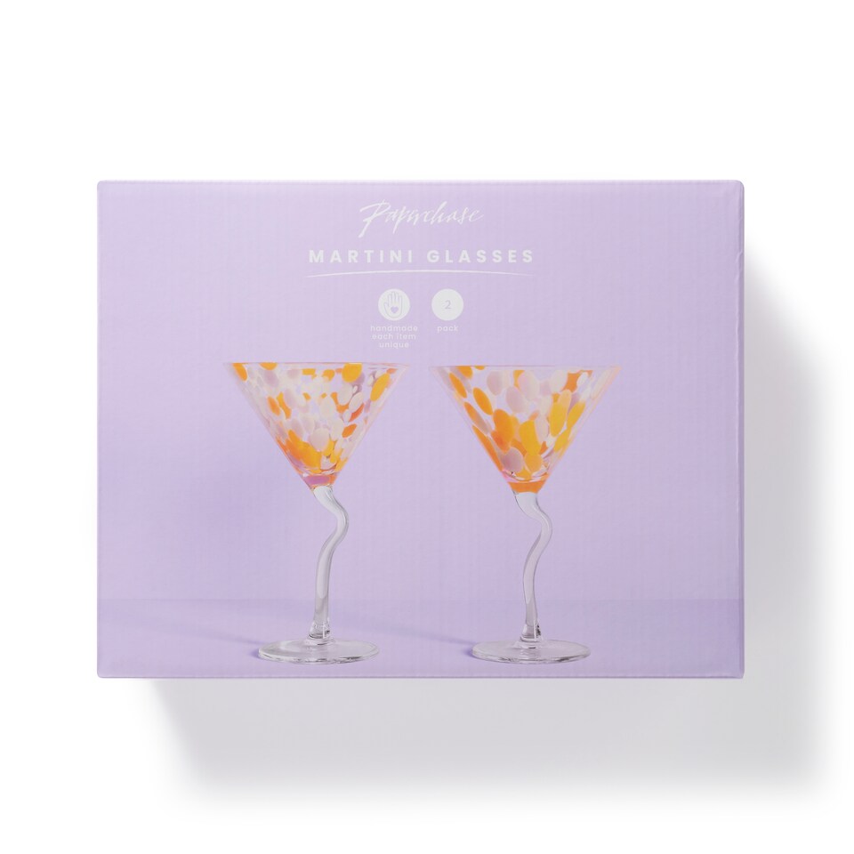 image 1 of Paperchase Set of 2 Confetti Martini Glasses