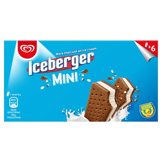 Hb Iceberger 6 Pack Mini Ice Cream Sandwich 360Ml Tesco Groceries