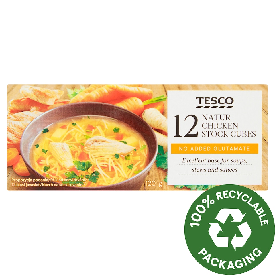 Tesco Natur Chicken Stock Cubes 12 pcs 120 g