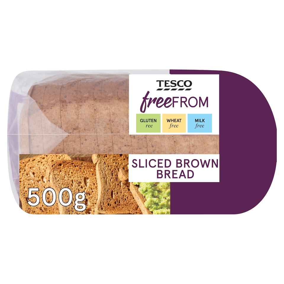 Tesco Free From Sliced Brown Bread 500g