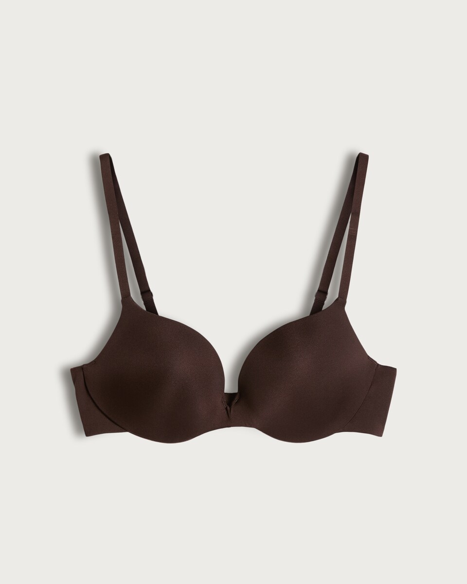 image 1 of F&F Underwired Contour Push Up Bra in Dark Nude