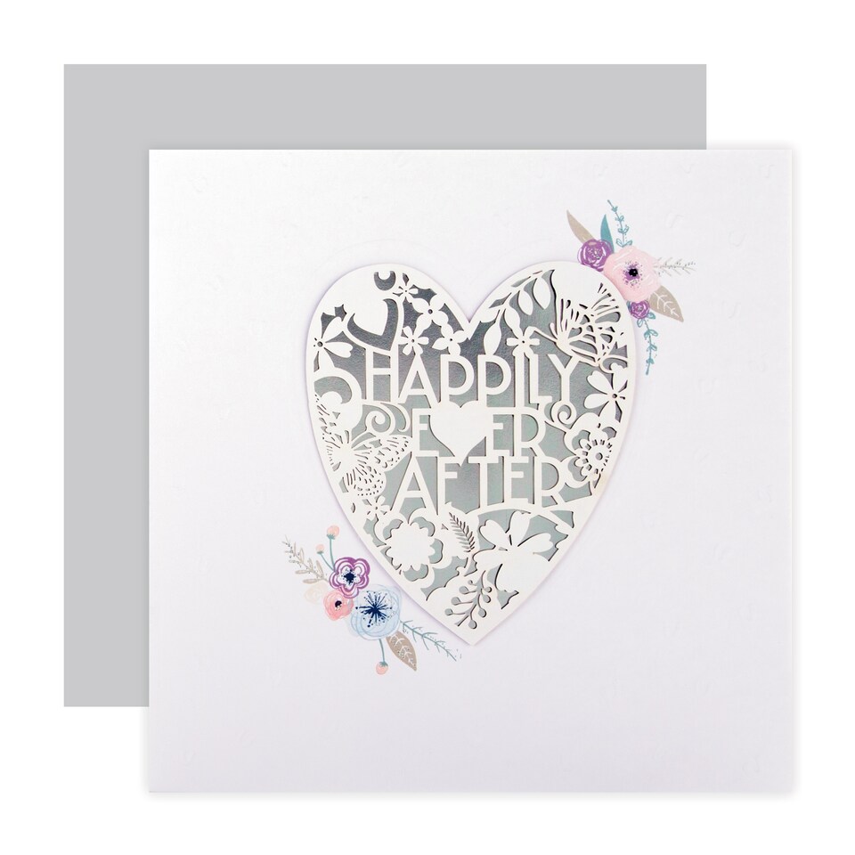 image 1 of Hallmark Wedding Card Happily Ever After